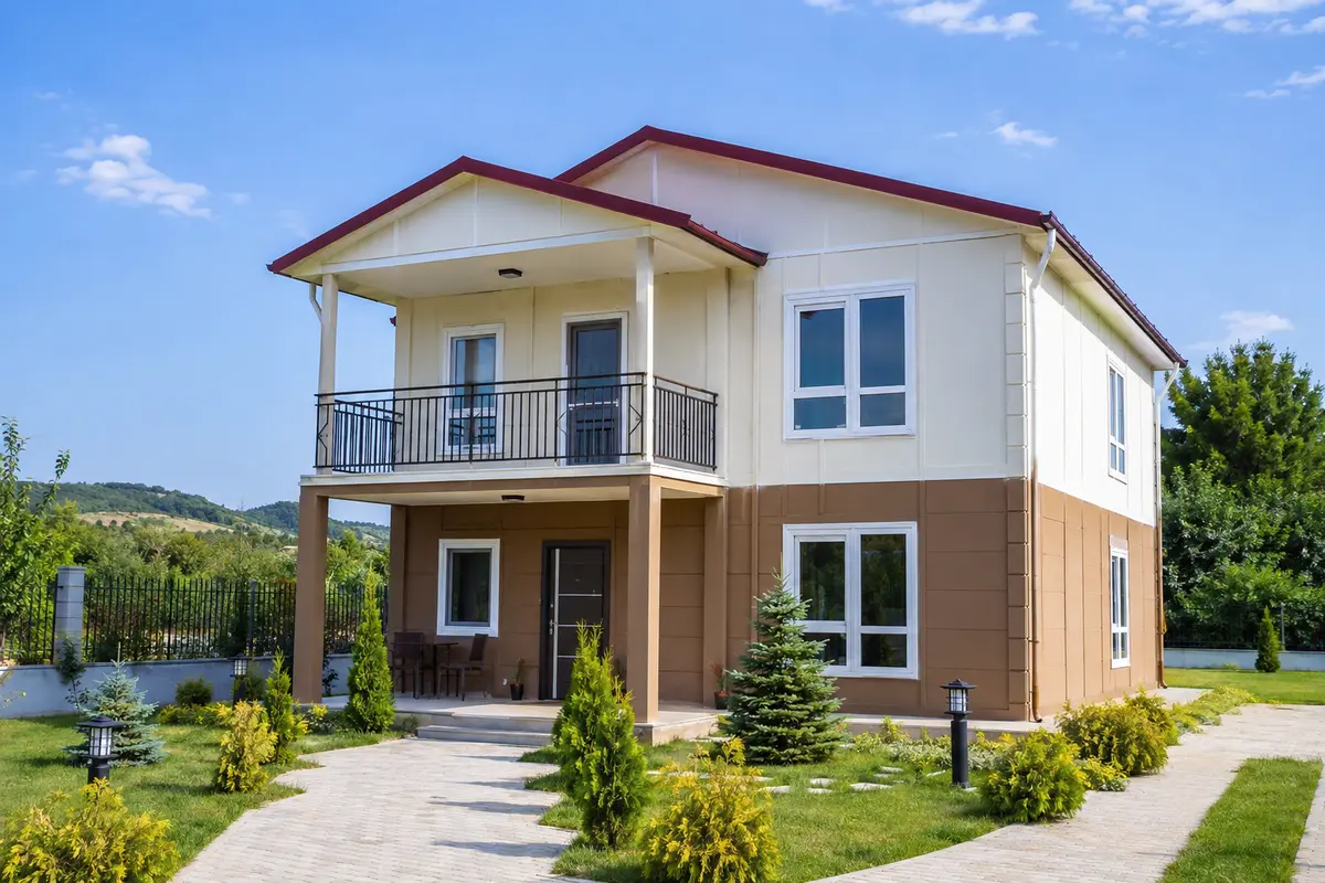 Dubleks Prefabrik Evler yapı modeli
