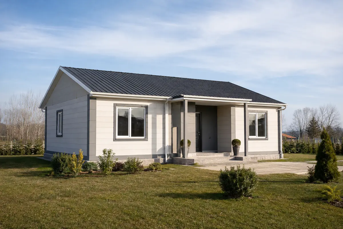 Tek Katlı Prefabrik Evler yapı modeli
