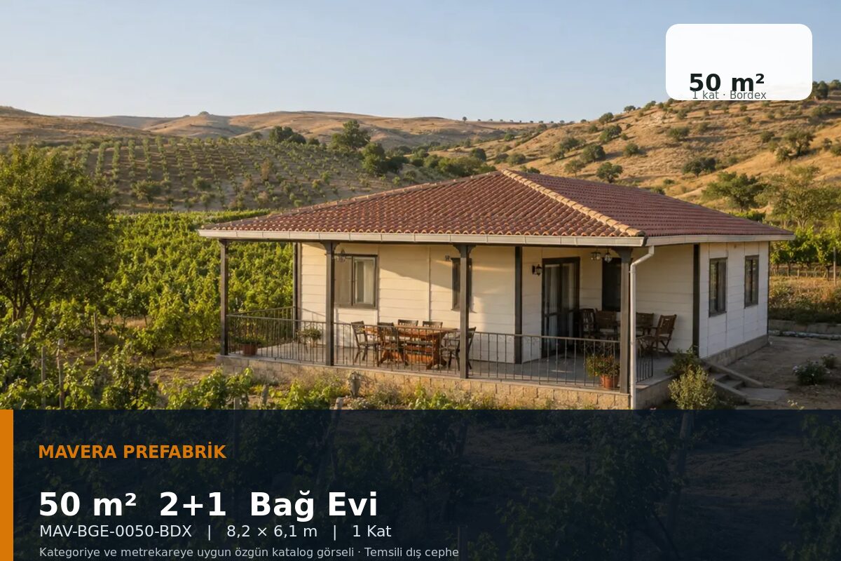 50 m² 2+1 Bordex Bağ Evi