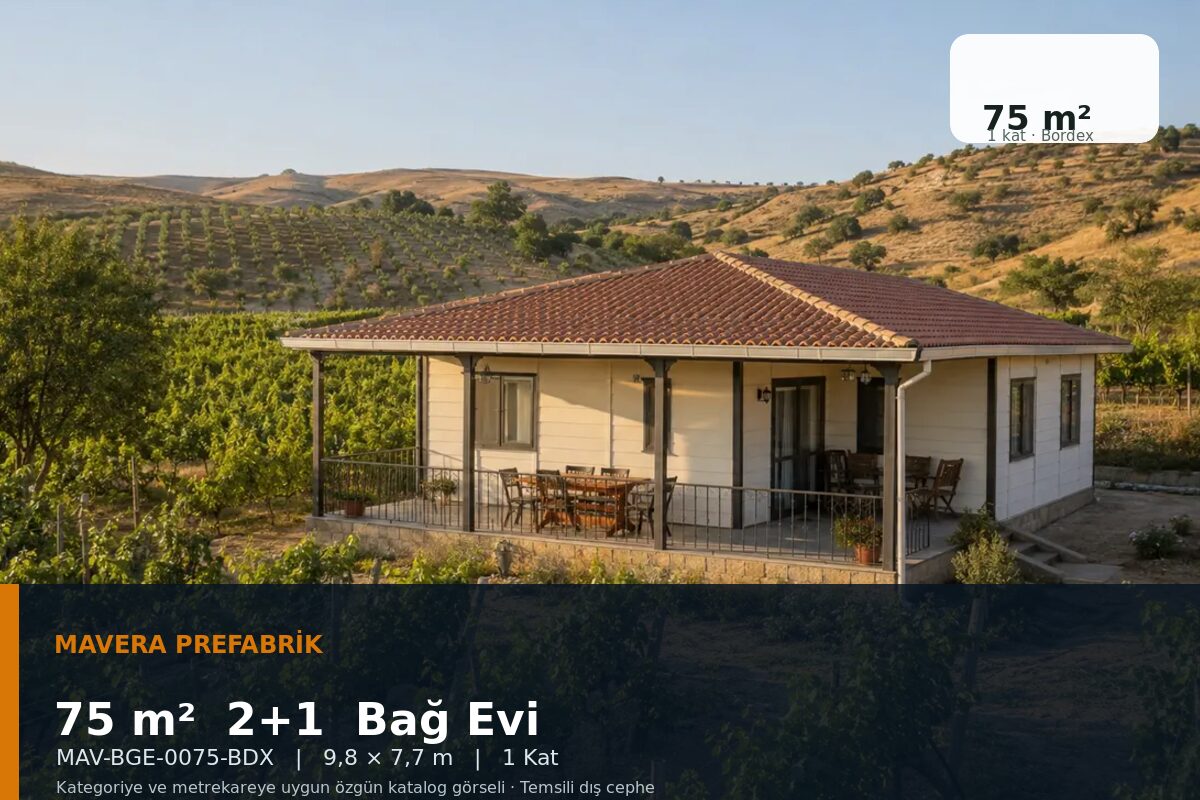 75 m² 2+1 Bordex Bağ Evi