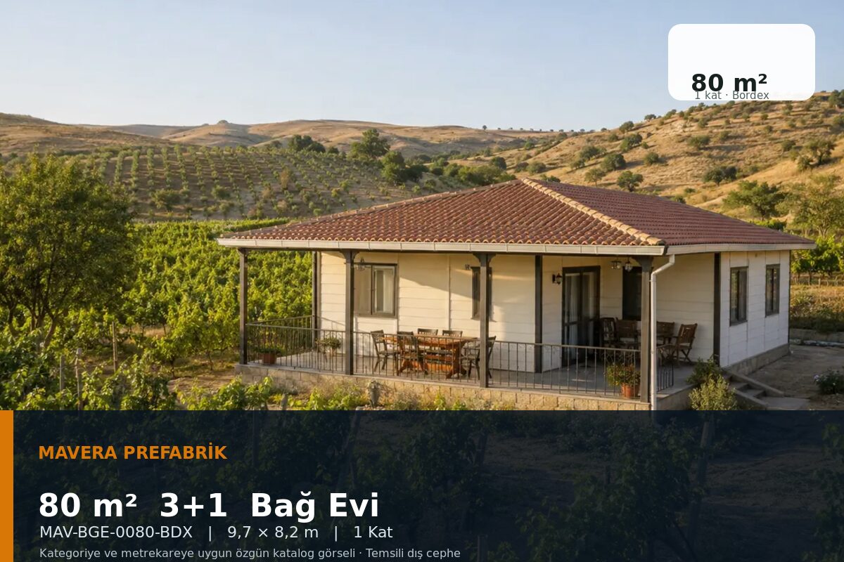 80 m² 3+1 Bordex Bağ Evi