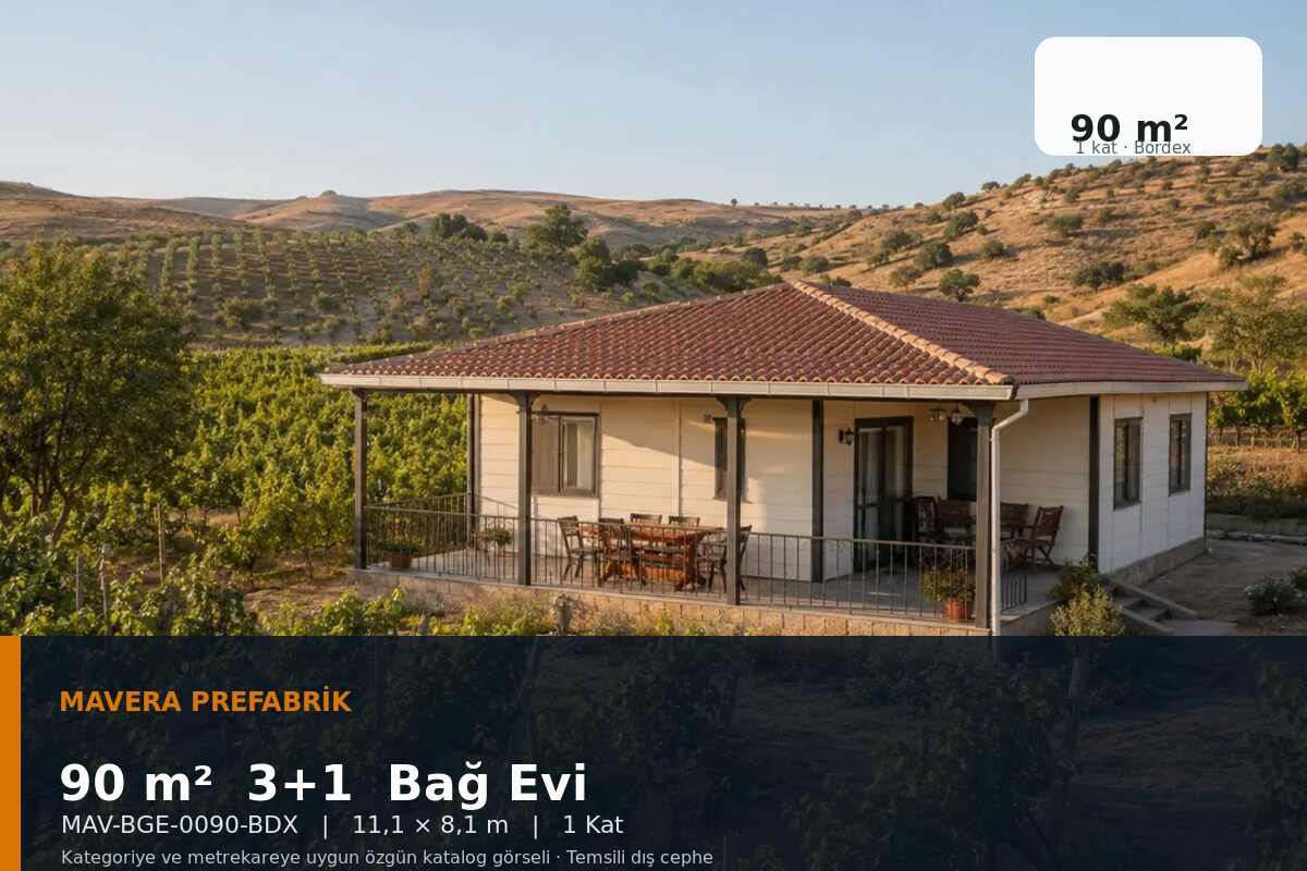 90 m² 3+1 Bordex Bağ Evi