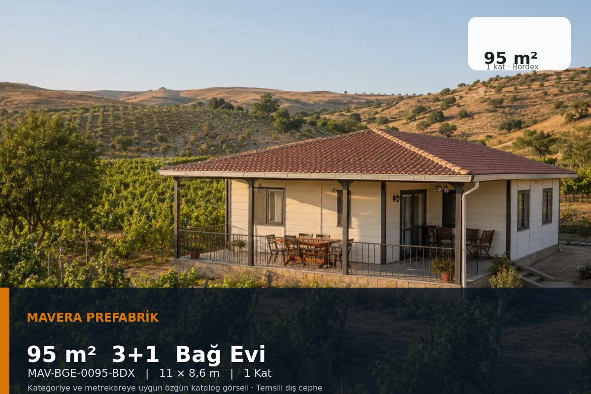 95 m² 3+1 Bordex Bağ Evi