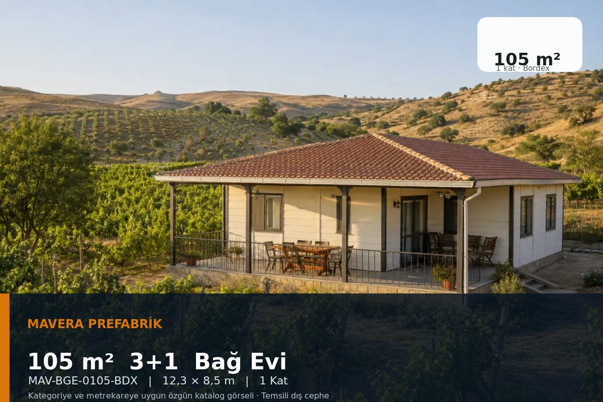 105 m² 3+1 Bordex Bağ Evi