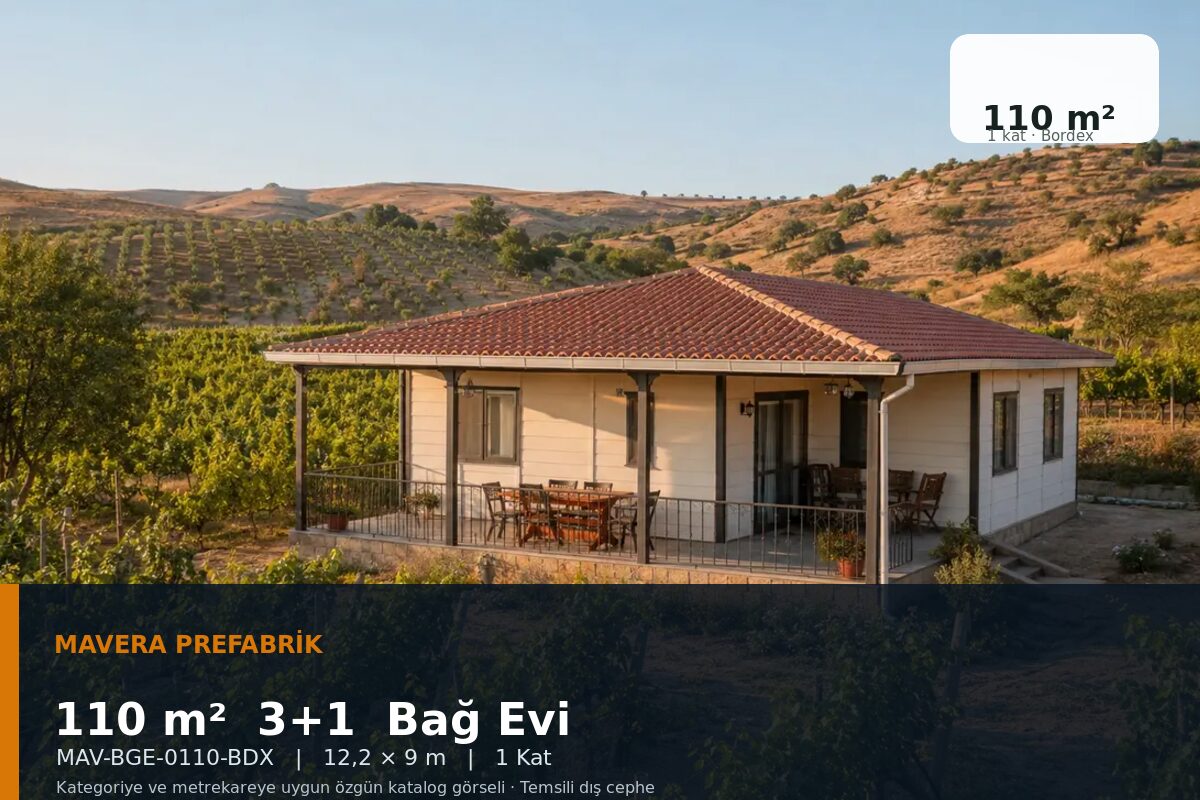 110 m² 3+1 Bordex Bağ Evi