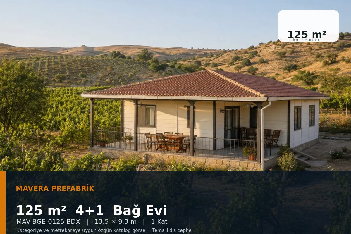 125 m² 4+1 Bordex Bağ Evi
