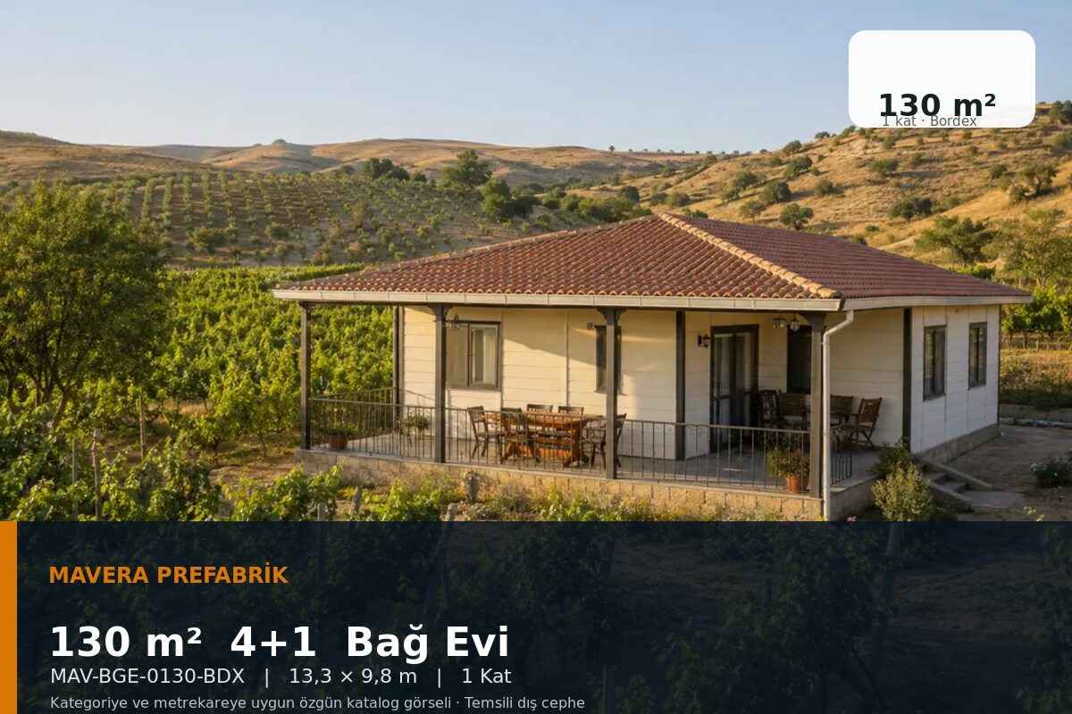 130 m² 4+1 Bordex Bağ Evi