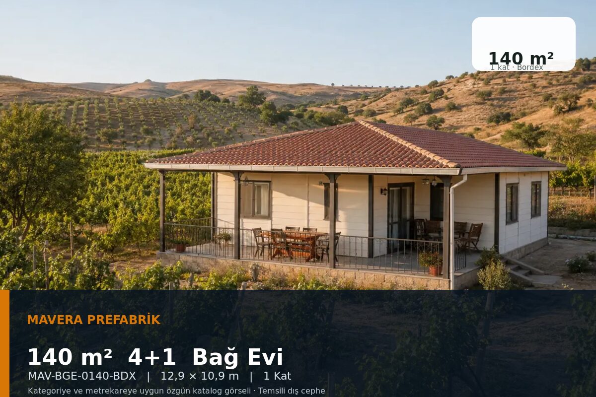 140 m² 4+1 Bordex Bağ Evi