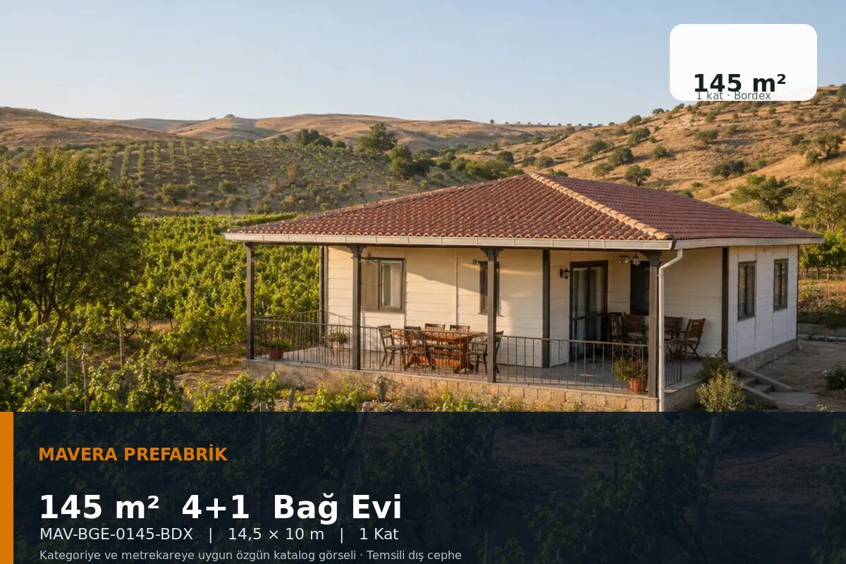 145 m² 4+1 Bordex Bağ Evi