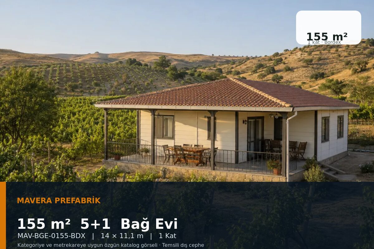 155 m² 5+1 Bordex Bağ Evi
