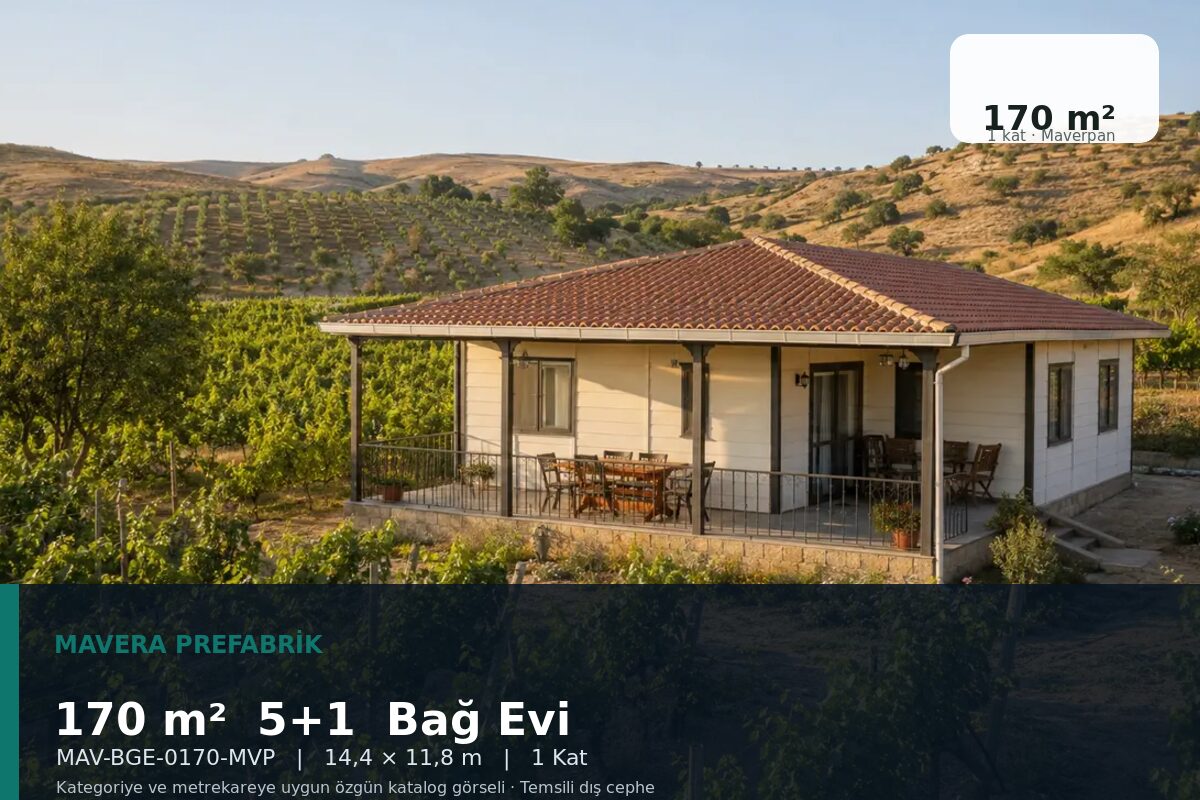 170 m² 5+1 Maverpan Bağ Evi
