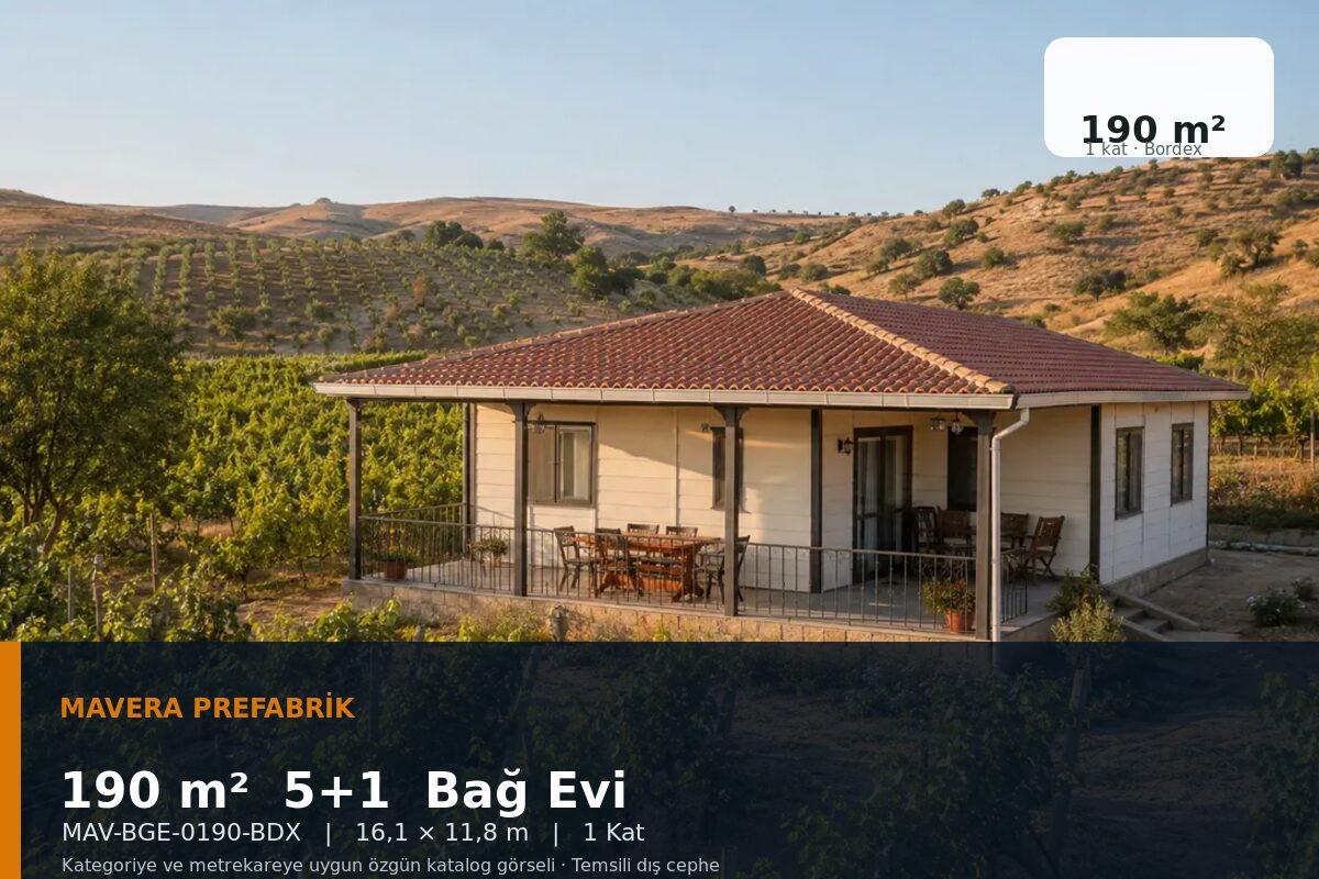 190 m² 5+1 Bordex Bağ Evi