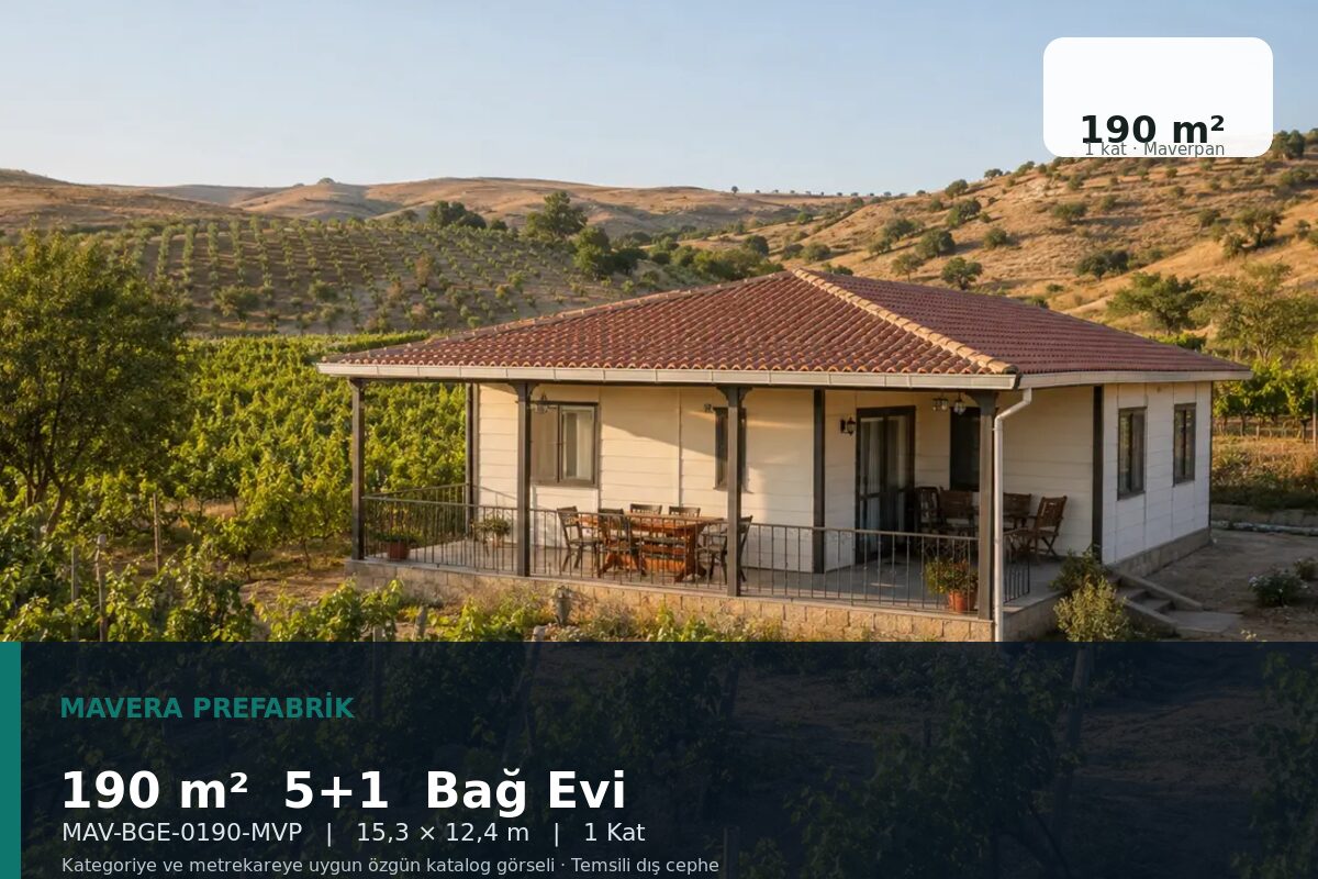 190 m² 5+1 Maverpan Bağ Evi