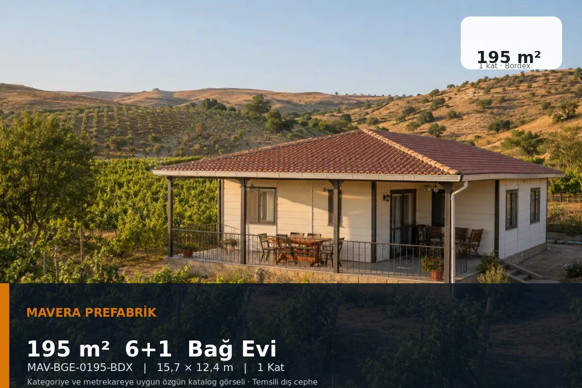 195 m² 6+1 Bordex Bağ Evi