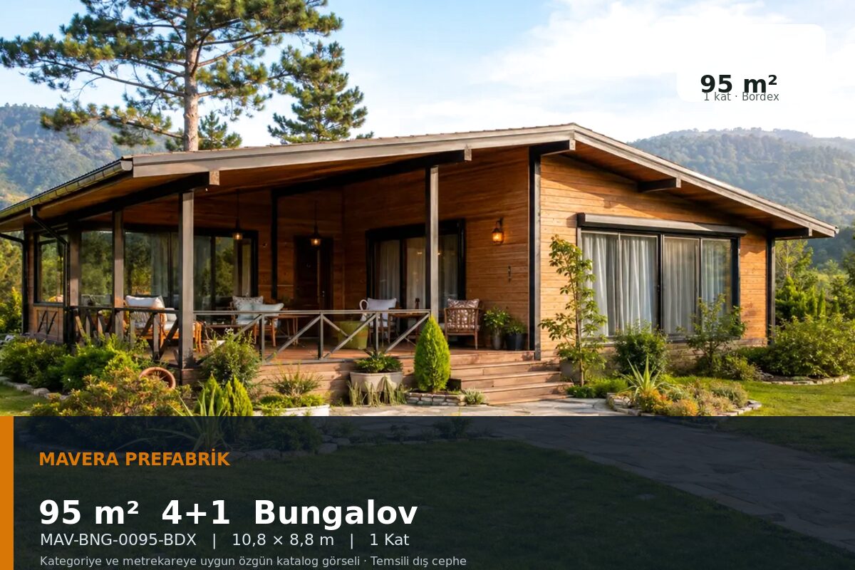 95 m² 4+1 Bordex Bungalov Ev