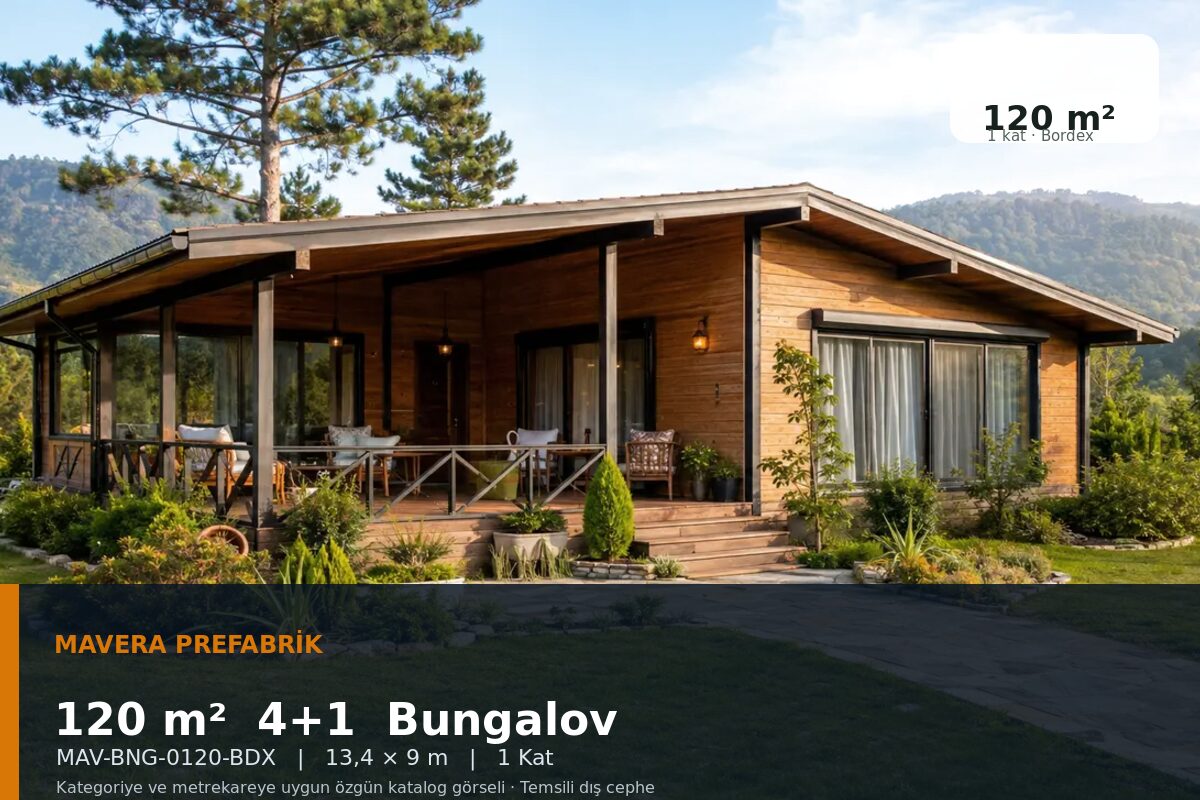120 m² 4+1 Bordex Bungalov Ev