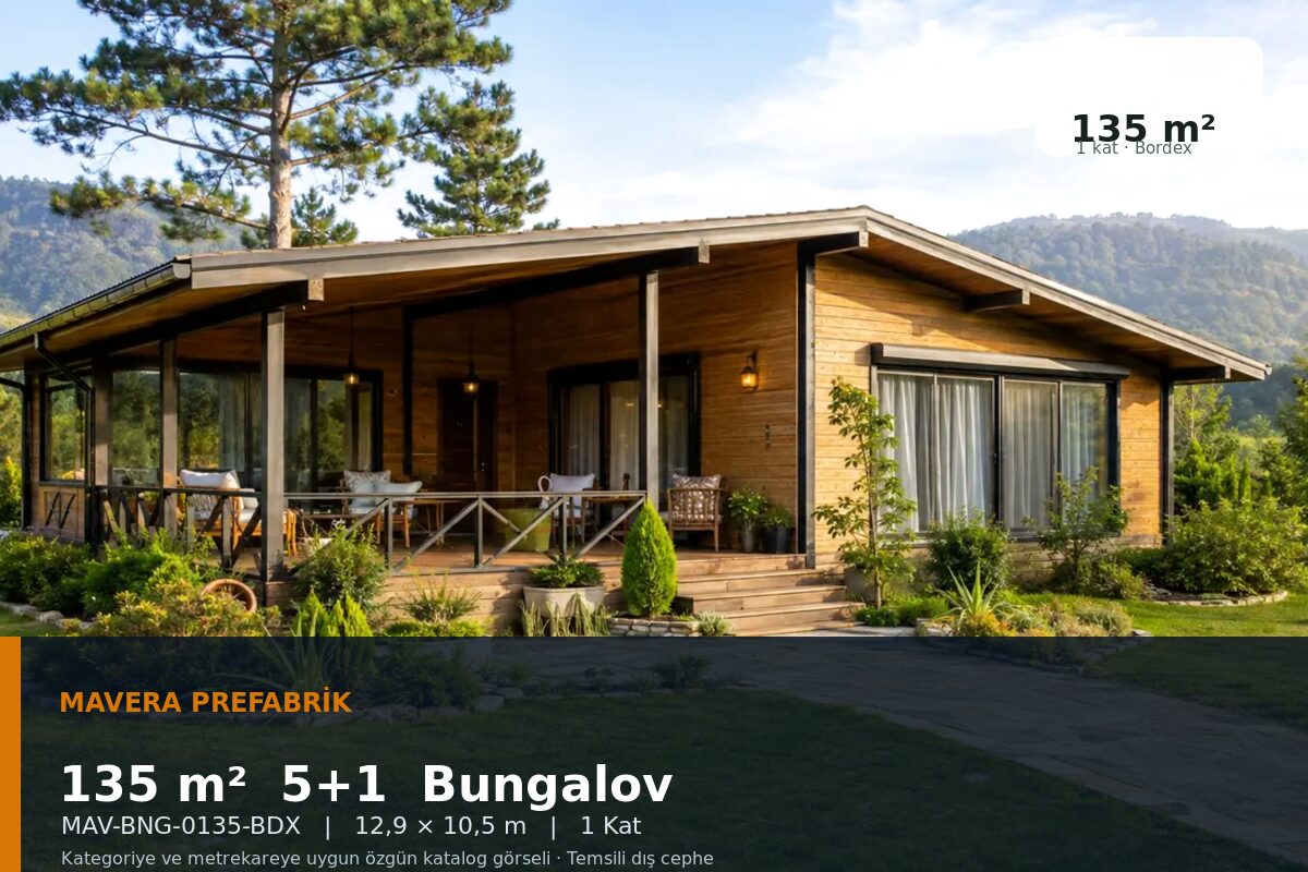 135 m² 5+1 Bordex Bungalov Ev