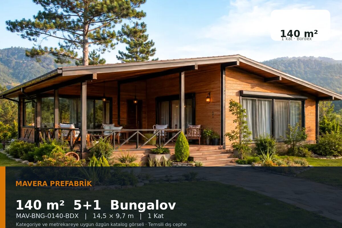 140 m² 5+1 Bordex Bungalov Ev