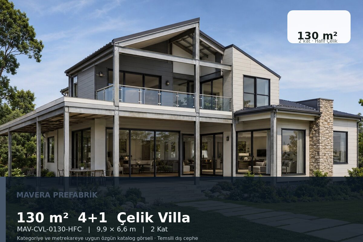 130 m² 4+1 Hafif Çelik Villa