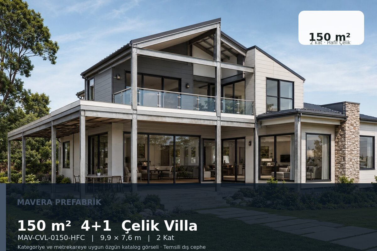 150 m² 4+1 Hafif Çelik Villa