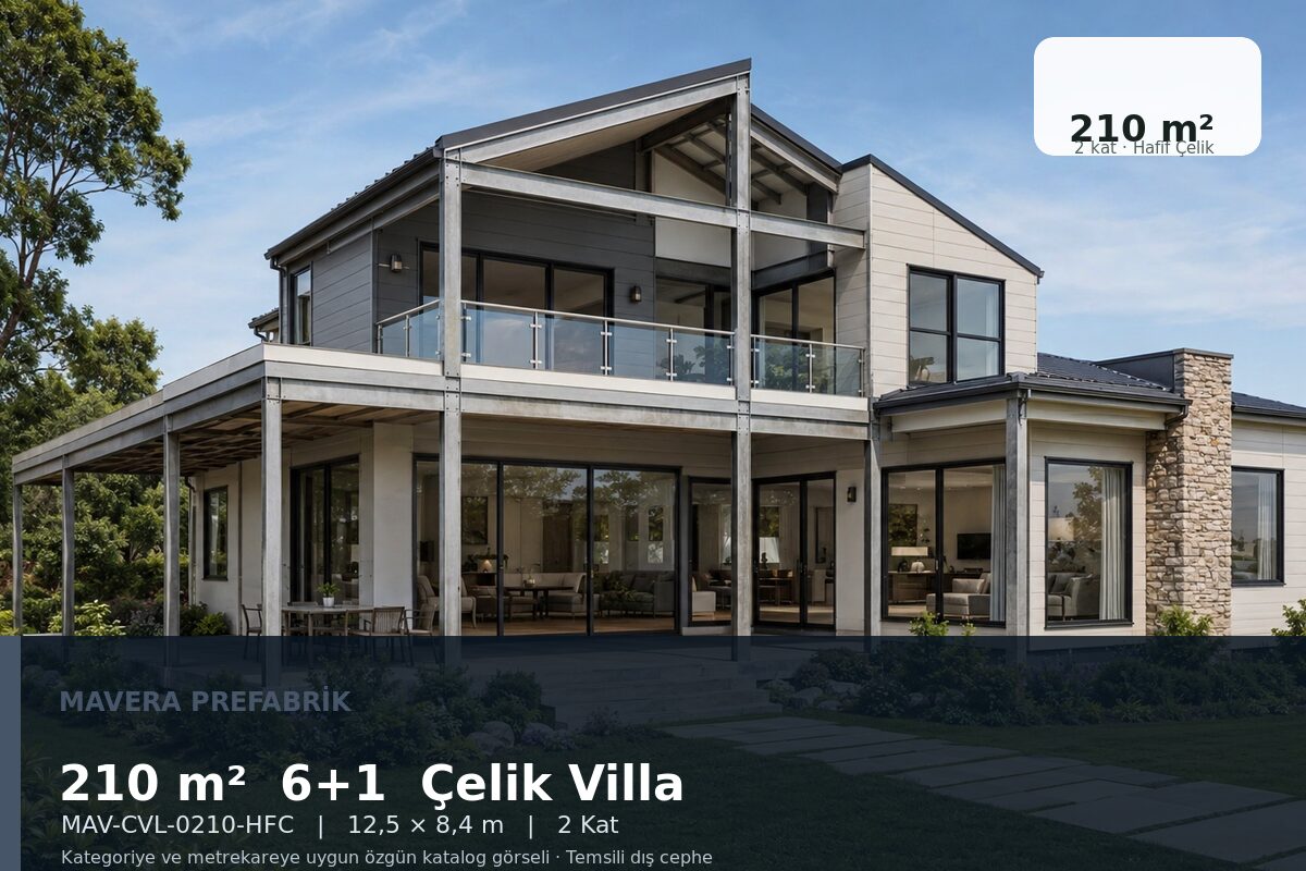 210 m² 6+1 Hafif Çelik Villa