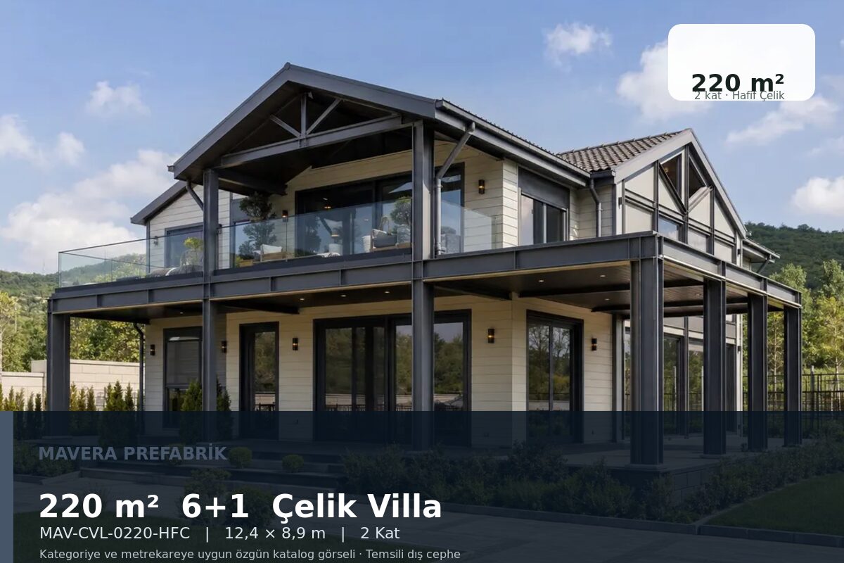 220 m² 6+1 Hafif Çelik Villa