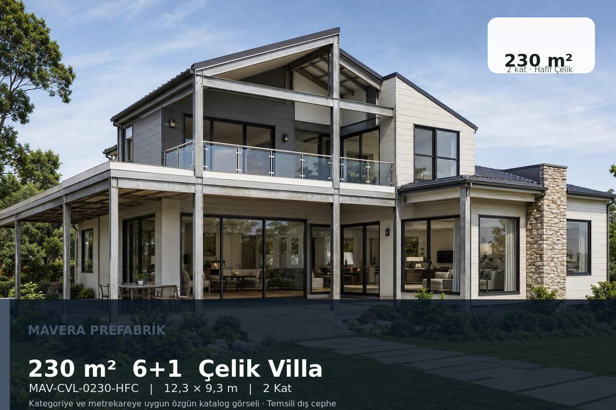 230 m² 6+1 Hafif Çelik Villa