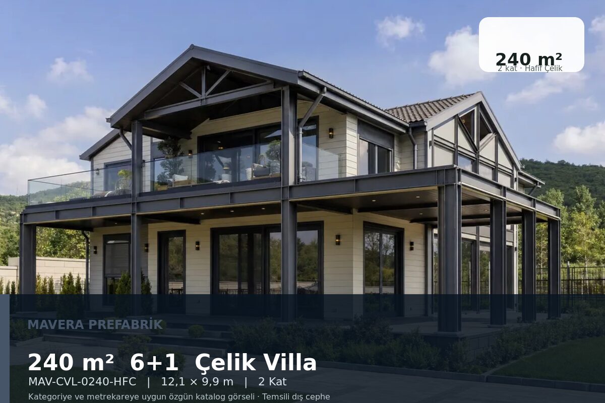 240 m² 6+1 Hafif Çelik Villa