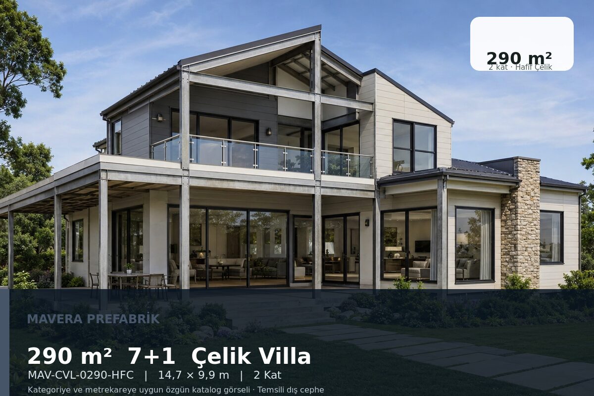 290 m² 7+1 Hafif Çelik Villa