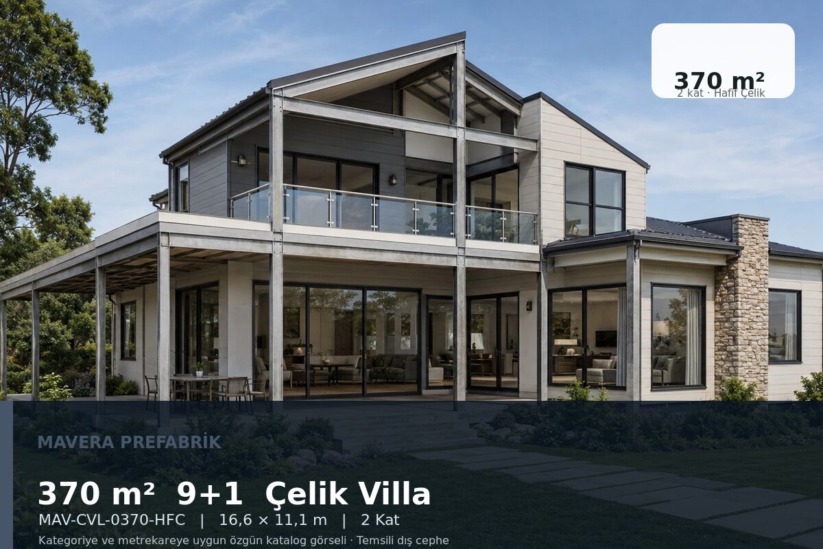370 m² 9+1 Hafif Çelik Villa