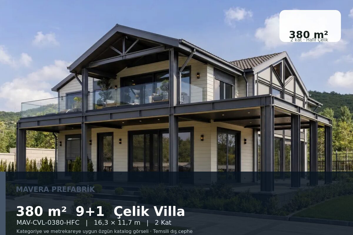 380 m² 9+1 Hafif Çelik Villa