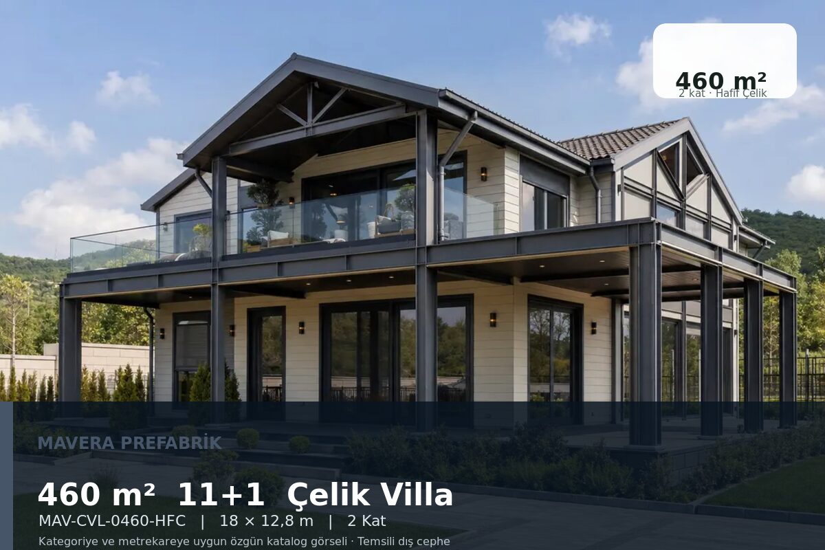 460 m² 11+1 Hafif Çelik Villa
