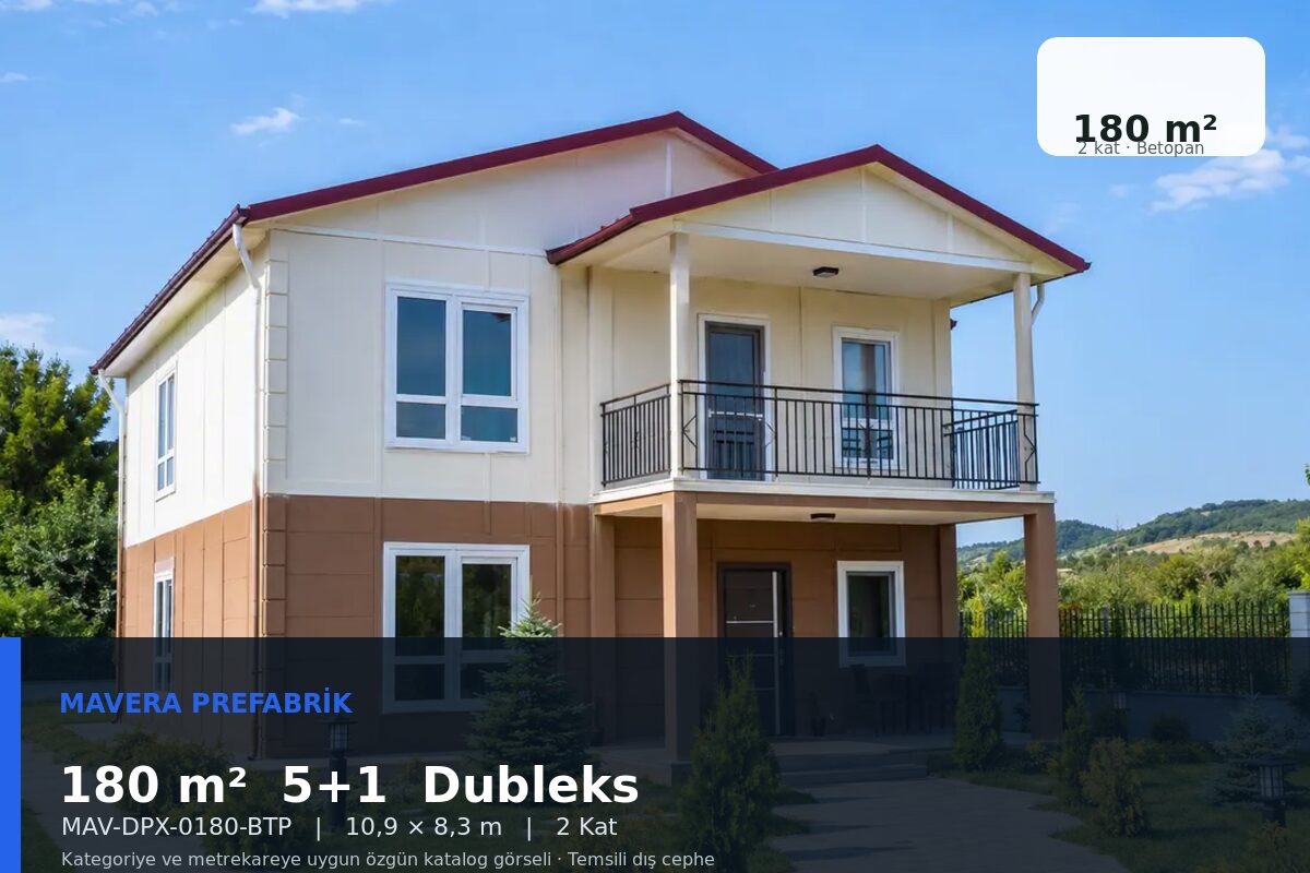 180 m² 5+1 Betopan Dubleks Prefabrik Ev