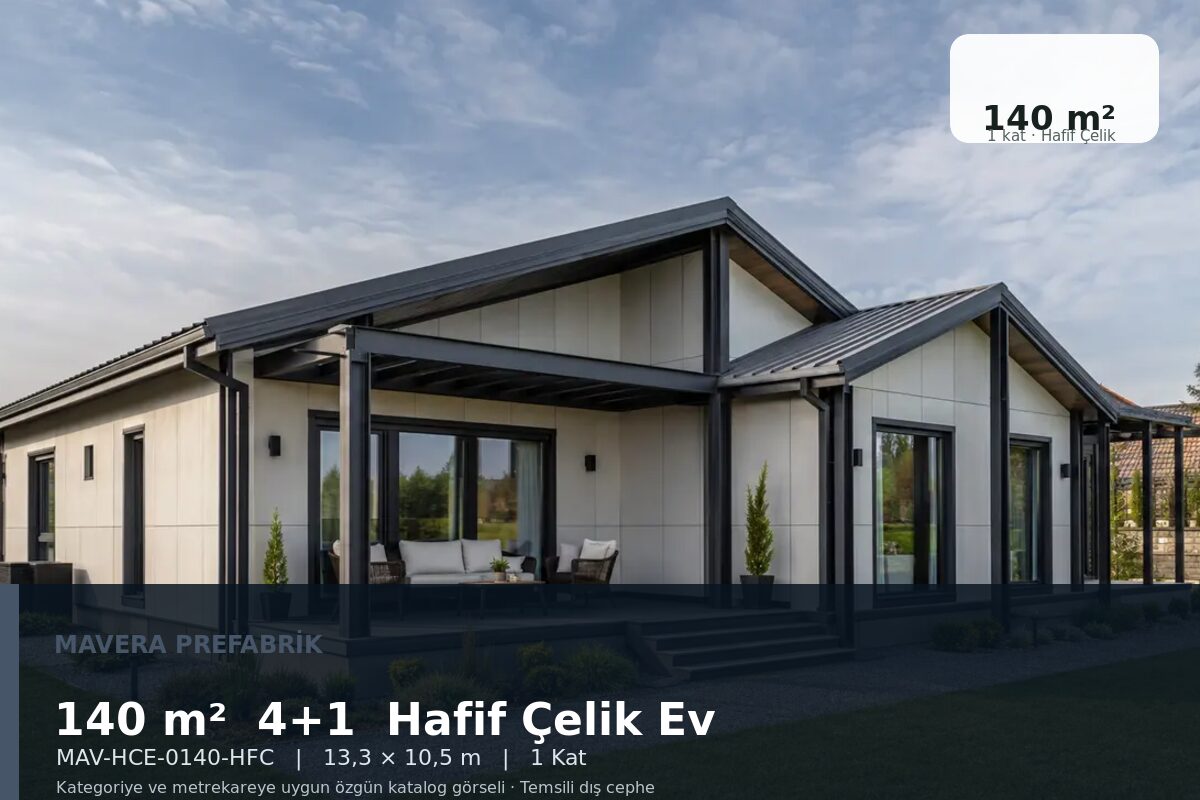 140 m² 4+1 Hafif Çelik Ev