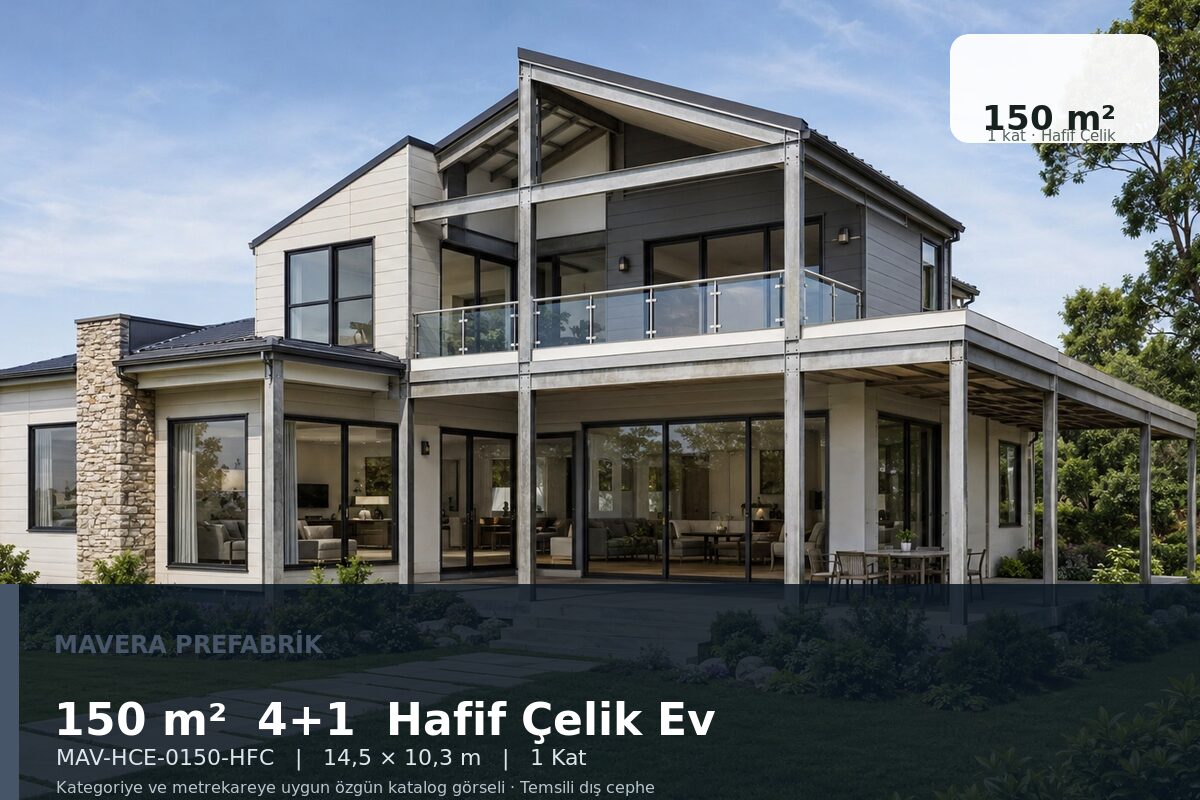 150 m² 4+1 Hafif Çelik Ev