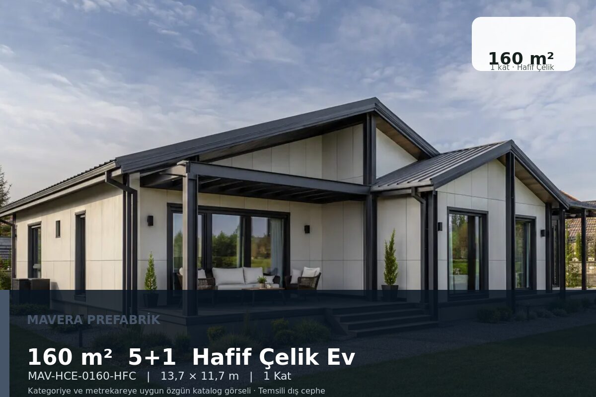 160 m² 5+1 Hafif Çelik Ev