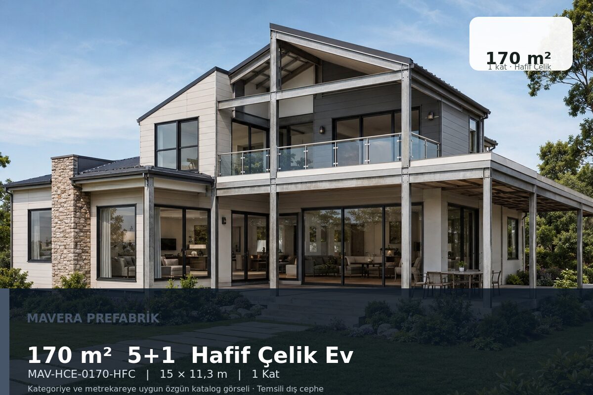 170 m² 5+1 Hafif Çelik Ev