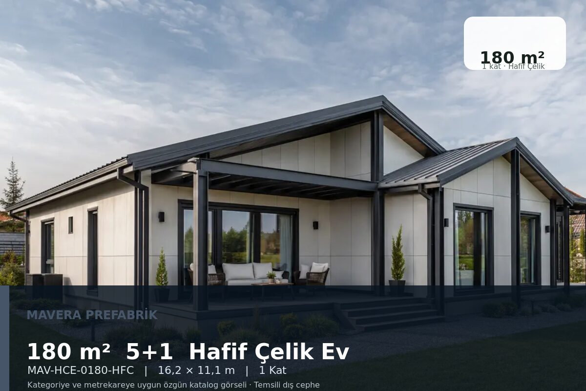 180 m² 5+1 Hafif Çelik Ev