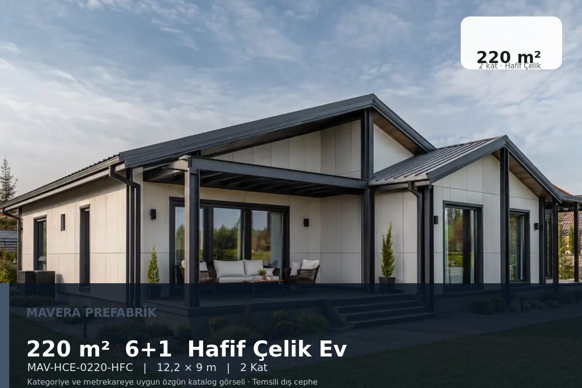 220 m² 6+1 Hafif Çelik Ev