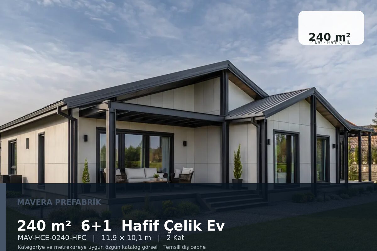 240 m² 6+1 Hafif Çelik Ev
