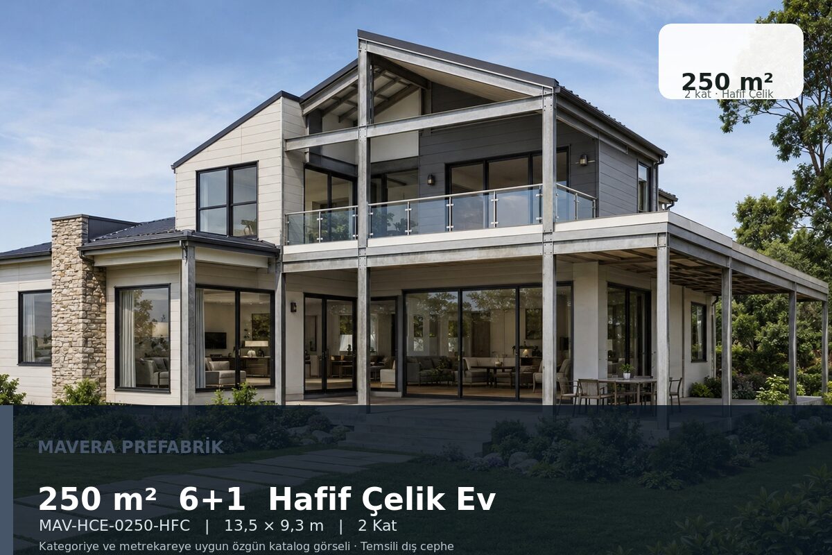 250 m² 6+1 Hafif Çelik Ev