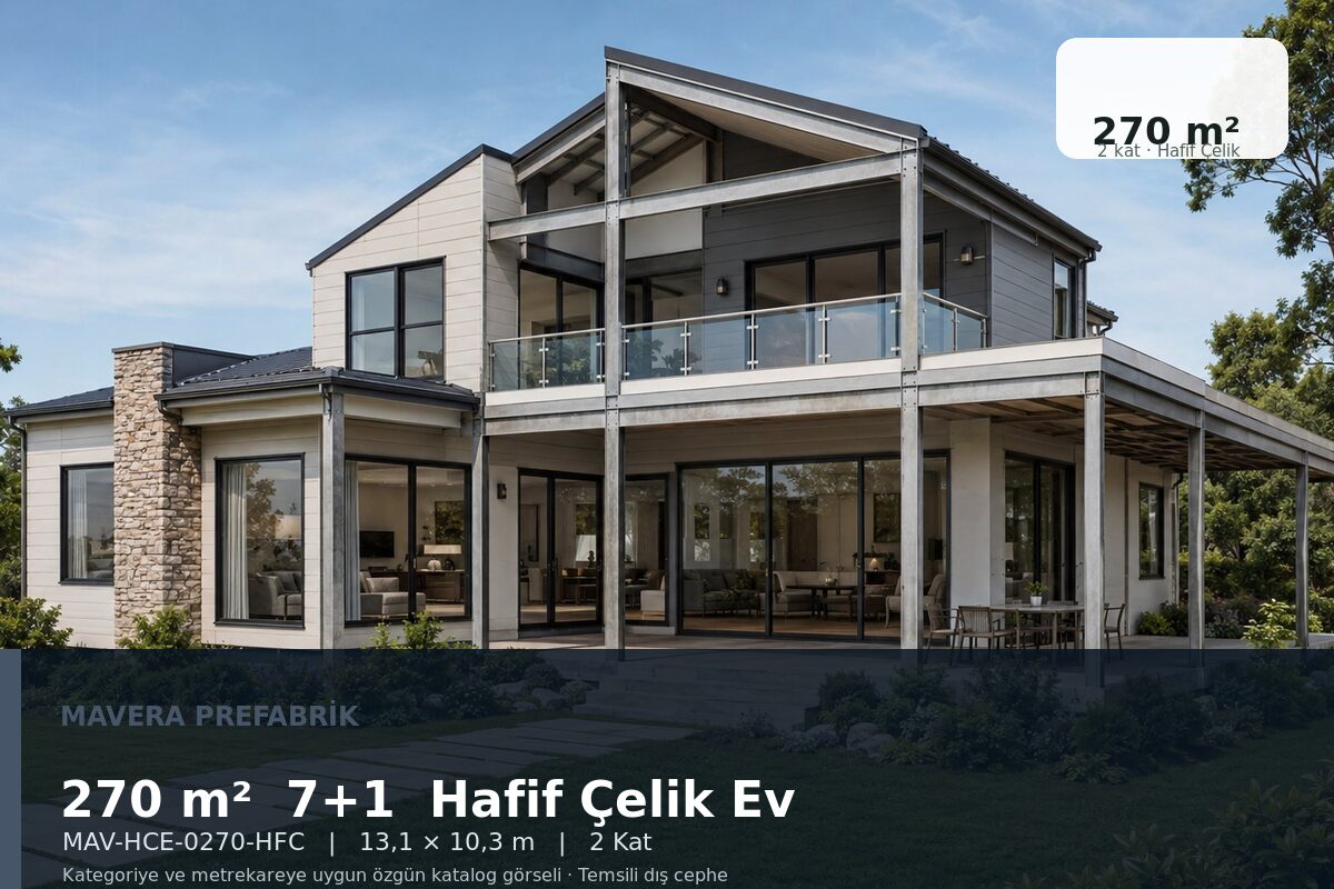 270 m² 7+1 Hafif Çelik Ev