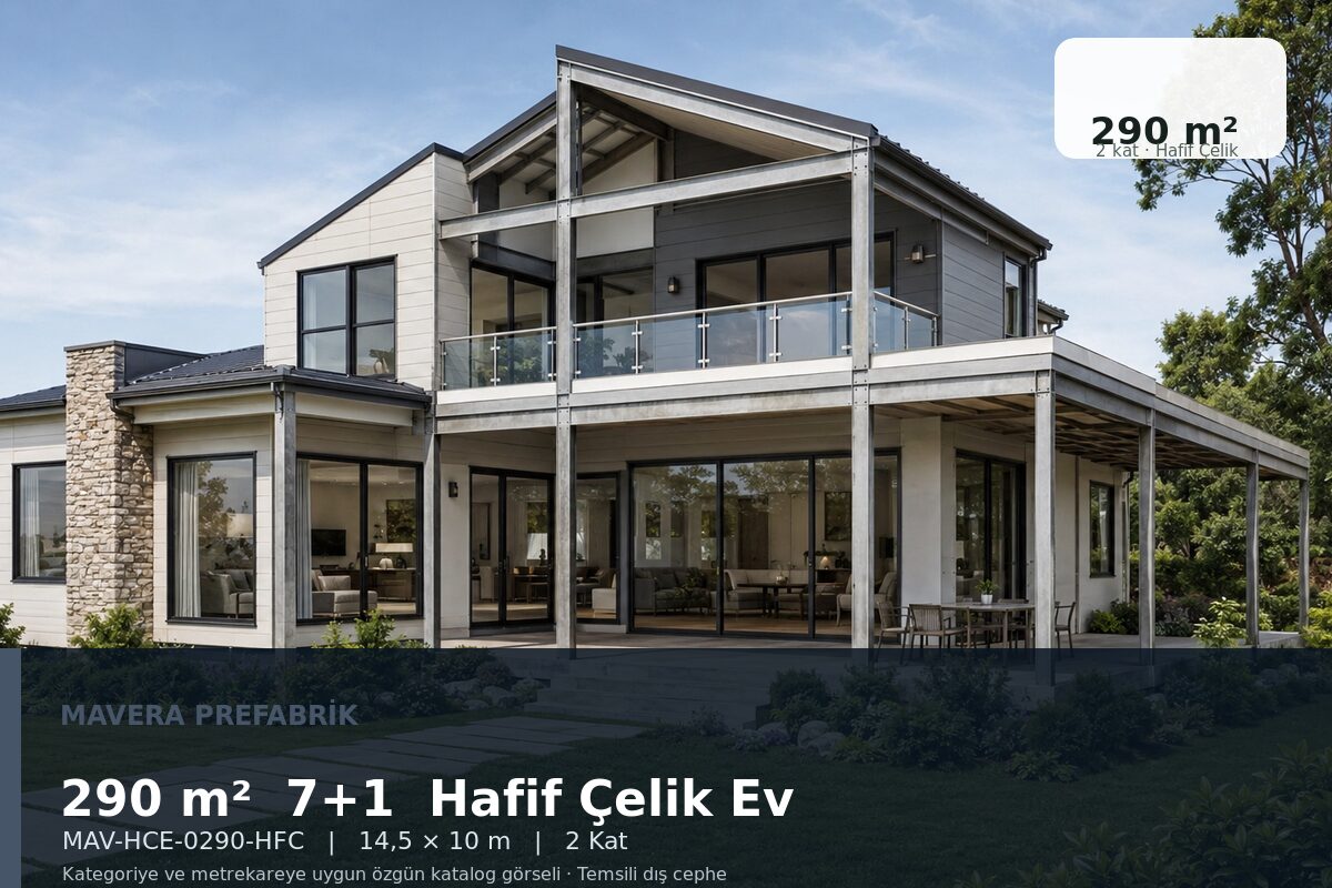 290 m² 7+1 Hafif Çelik Ev