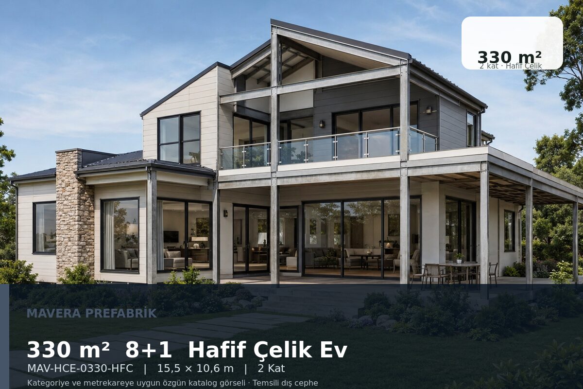 330 m² 8+1 Hafif Çelik Ev