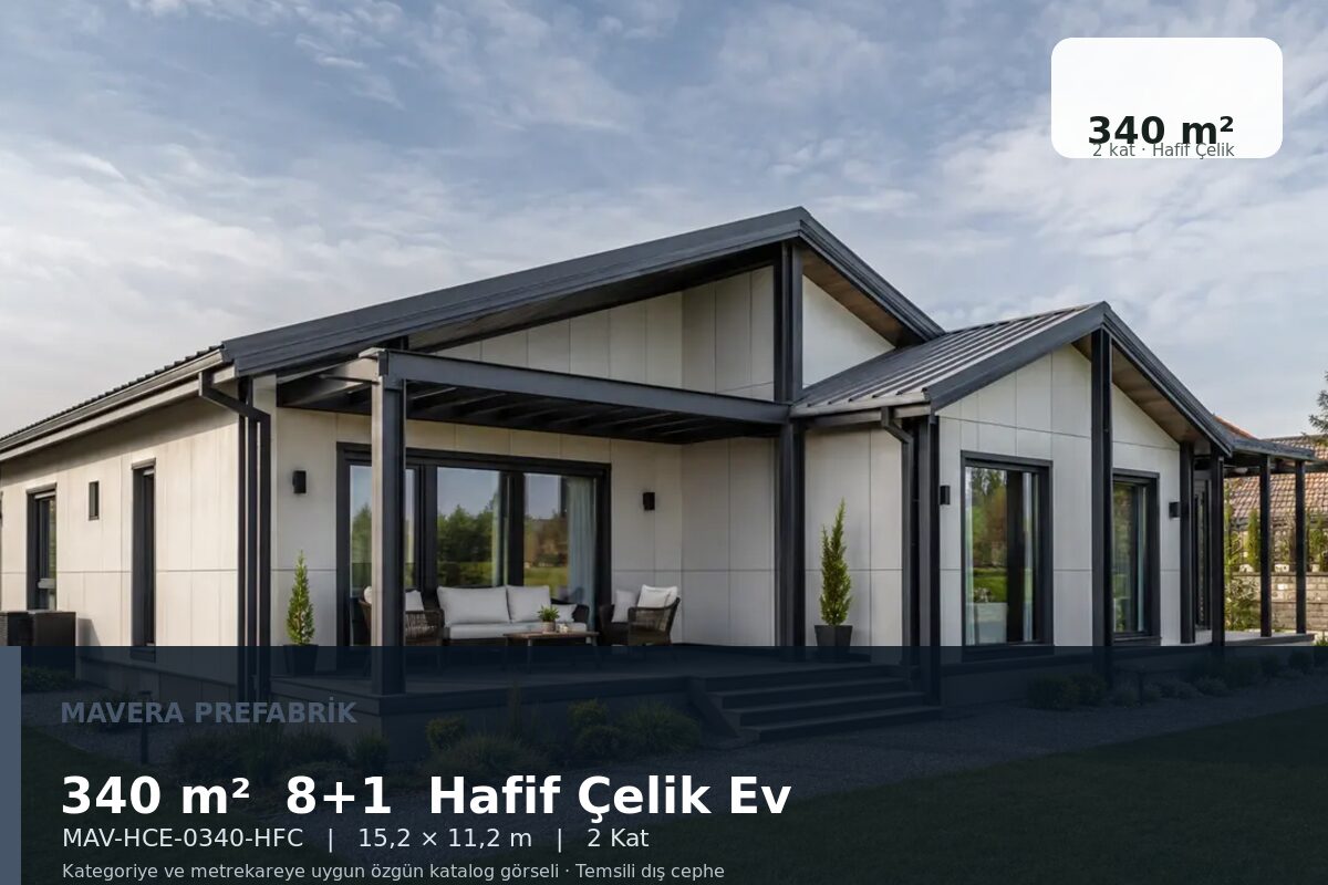 340 m² 8+1 Hafif Çelik Ev