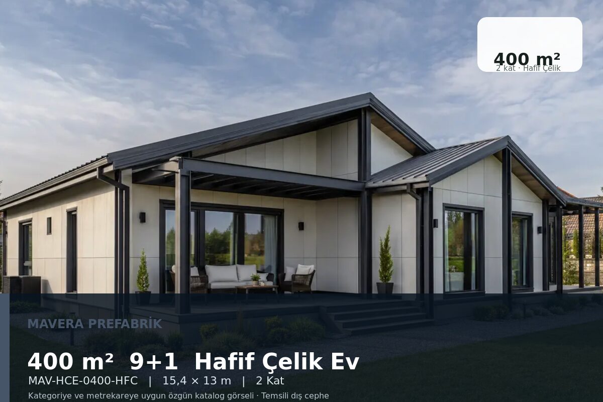 400 m² 9+1 Hafif Çelik Ev