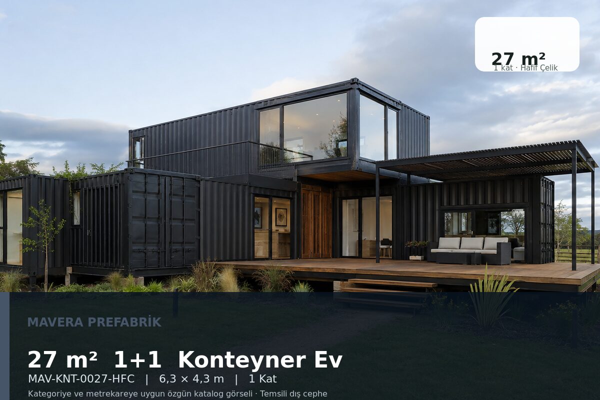 27 m² 1+1 Modüler Konteyner Ev
