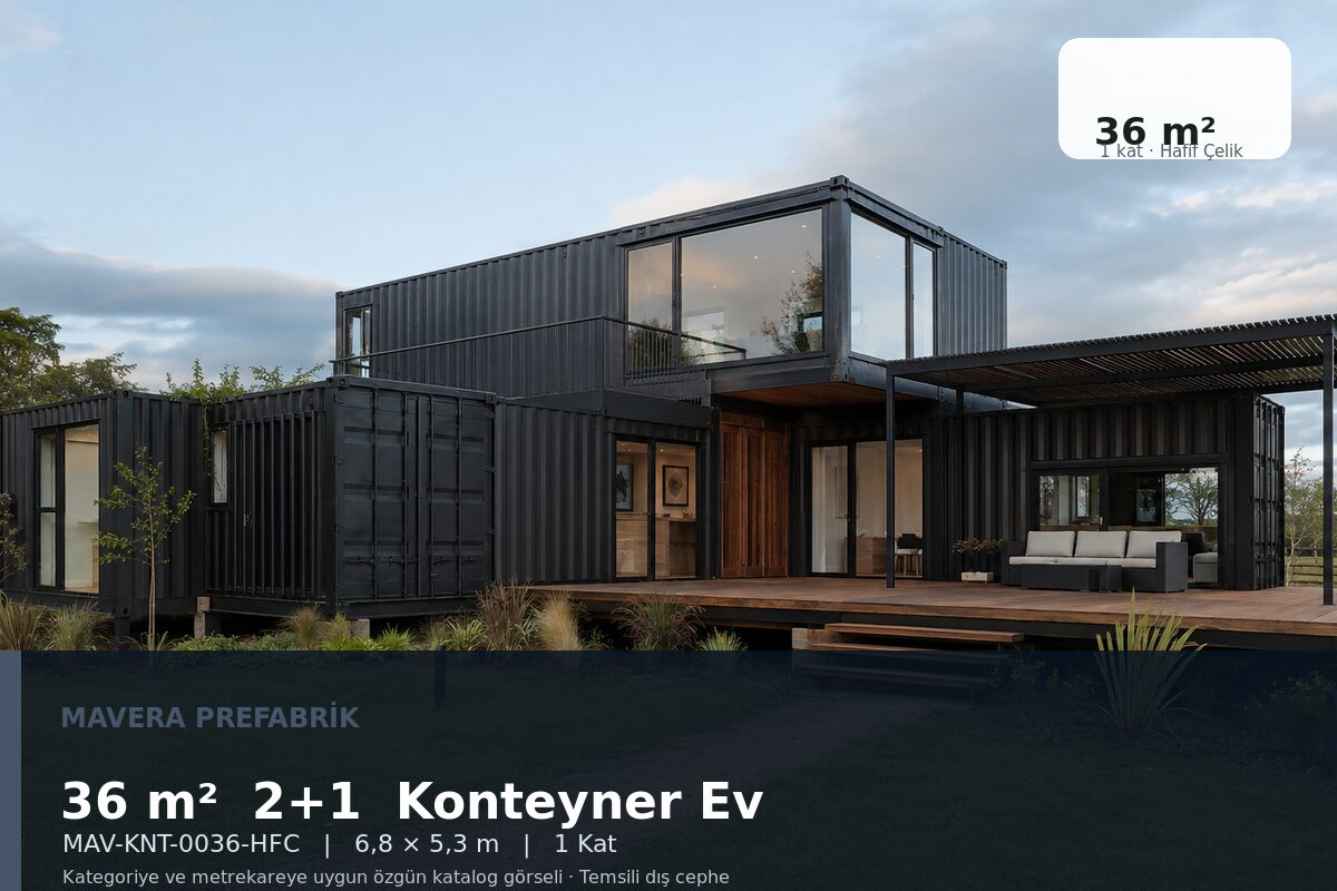 36 m² 2+1 Modüler Konteyner Ev