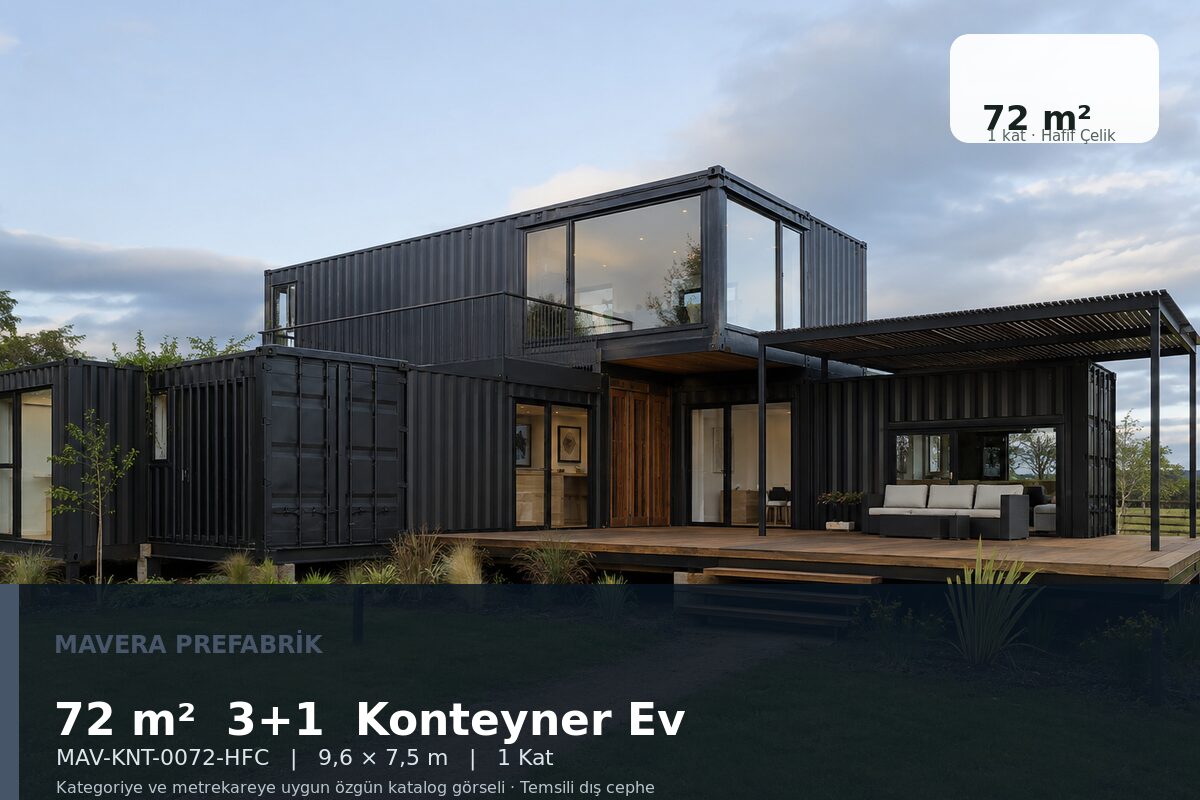 72 m² 3+1 Modüler Konteyner Ev