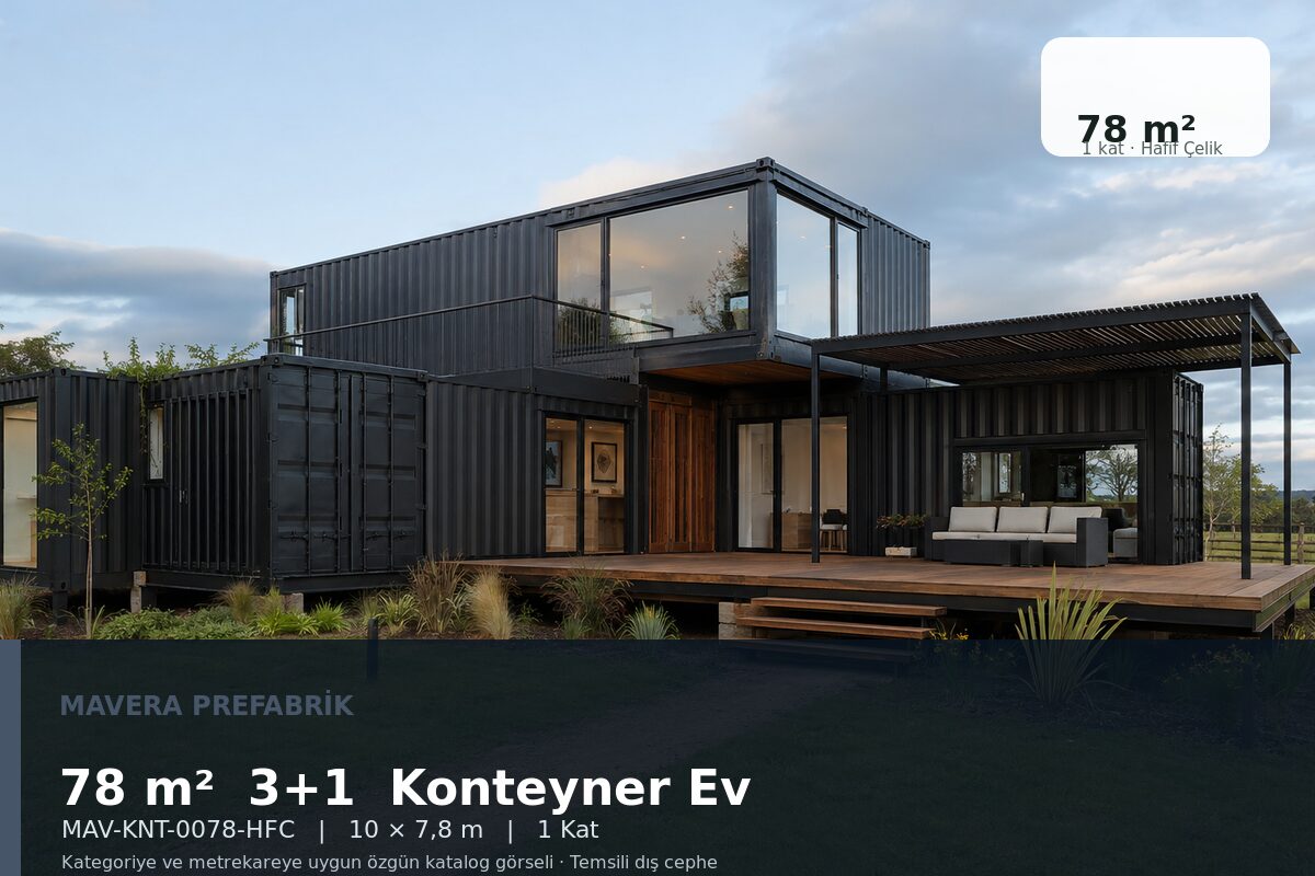 78 m² 3+1 Modüler Konteyner Ev